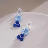 Dangle Boucles D'oreilles 2023 D'été De Mode Exquis Fleurs Goutte Simplicité Long Doux Frais Tempérament Femmes Bijoux