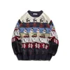 Chandails pour hommes Snow-Man Nice Kawaii Couleur Horloge Vintage Couple Vêtements Tricoté Pull Rétro Harajuku Hommes Vêtements Pull Homme Tops Sweter