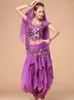 Stage Wear 4PCS Belly Dancing Costume Sets Egypt Dance Sari Clothing Women Bollywood Pant