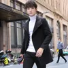 Jaquetas masculinas na moda de cor sólida com zíper casaco de lã masculino 2023 slim fit designer trincheira média longa para marca preto amarelo