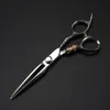 Hair Scissors professional jp 440c steel 6 '' Upscale Golden tiger hair scissors cutting barber haircut thinning shears hairdresser 230728