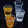 Gobelets jetables pailles 25/50pcs tasse en plastique transparent épaissi extérieur pique-nique anniversaire cuisine fête affaires ménage vaisselle dégustation