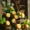 Fiori decorativi 4 pezzi 2 testa di rugiada Lsotus artificiale per decorazioni di nozze composizione floreale bouquet tavolo da salotto per la casa