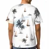 Men's T Shirts Botanical Vector Seamless Pattern Polyester 3D Print Tropics Shirt Outdoor Sports Clothes Tees