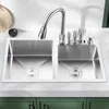 Double filtre pour évier de cuisine Undermount en acier inoxydableMixer Taps Égouttoir Égouttoir à vaisselle PANIER Fregaderos De Cocina Gadgets de cuisine