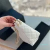 2023-Womens White Underarm Bags Chain chain interiine Leather Calfskin Hardware Mini Crossbody Wallets Designer Luxury Handbags Totes 19x16cm