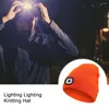 Boinas Led Hat Boné De Inverno Com Luz Recarregável À Prova D' Água Alto Brilho Iluminação Para Jogging Noturno Acampamento Unissex