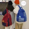 Schultaschen Mode getäfelte Frauen Rucksack Leinwand Kawaii Mädchen Reise Bücher Taschen College Lady Laptop Rucksäcke süße Reise Rucksack Schultasche 230728