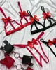NXY Valentine's Day Bowknot Lingerie Open BH LACE UP SEXY Underwear Erotic Outfit Crotchless Naked Porn Uncensored Bilizna Set Gift 230717
