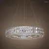 Chandeliers Luxury American Living Room Dining Geometric Large Chandelier Nordic Modern Minimalist Villa El Round Crystal Lamp