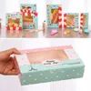 Gift Wrap 10pcs 6 Cavities Baking Packing Box Transparent Window Long Package Boxes Party Supplies