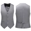 Hommes Gilets Gilet Hommes Mode Casual Haute Qualité Couleur Unie Mince Grande Taille Bureau D'affaires Gilet Hommes Marié Robe De Mariage Costume Gilets 230728