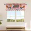 Curtain Plaid Red Daisy Big Cock Farm Kitchen Small Window Tulle Sheer Short Bedroom Living Room Home Decor Voile Drapes