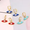 Hoop Earrings Lucky Turkish Eye Heart Round Drop For Women Vintage Trendy White Evil Circle Small Pendientes Jewelry