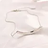 Catena da tennis Collana da donna Designer di gioielli Collane da donna Charm trifoglio vintage sul retro Madreperla Argento Placcato in oro 18 carati Agata per le donne Matrimonio di San Valentino