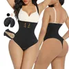 Kvinnors shapers höghus med tummy med höft cinched midja tätt passande plus-size bodysuit kvinnor kropp shaper