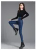 Jeans femme taille haute Denim crayon pantalon 2023 hiver bleu foncé femme maigre pour femmes coréen Chic spectacle Slim Jean femme grande taille