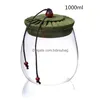 Storage Bottles Jars 1000Ml Glass Jar Kitchen Food Container With Er Large Capacity Clear Containers Bottle Drop Delivery Home Garde Othvr