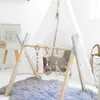Nordic Style Baby Gym Play Nursery Sensory Ring-pull Toy Wooden Frame Infant Room Toddler Clothes Rack Gift Kids Room Decor C1003275j