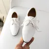 Flat shoes Kids Genuine Leather Wedding Dress Shoes for Boys Brand Children Black Wedding Shoes Boys Formal Wedge Sneakers 2136 230728