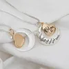 Pendant Necklaces 2Pcs/Lot Mother's Day Necklace Creative Alphabet MomSister Aunt Moon Love Female