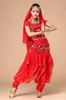 Stage Wear 4PCS Belly Dancing Costume Sets Egypt Dance Sari Clothing Women Bollywood Pant