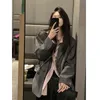 Trajes de mujer Blazer Feminino Alfaiataria Com Forro Plus Size Alongado Forrado Acinturado Max Blaser Preto Slim Feminina Casaco Blazers