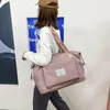 Förvaringspåsar fällbar rese duffel väska sport tote gym axel stor storlek nylon utbyggbar veckor bagage för kvinnor shopping 280d