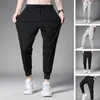 Herrbyxor trendiga sommarsweatpants 3D skärande avslappnad elastisk midjeband mångsidig utomhusträning gym fitnessbyxor