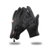 Мотоциклетные перчатки зимние мотоциклеты водителя автомобиля Гуанты теплые сенсорные перчатки черные -30 аксессуаров езды316J