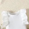 衣類セット幼児の女の子の服フルススリーブソリッドTシャツPUレザースカート夏の衣装