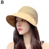 Широкие шляпы складной шляпы складываемые шляпы регулируемые кепки для мужчин женщин пляж летние соломенные козырьки рыбацки оптом