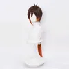Genshin Impact Zhongli Cosplay 90cm Long Noël Brun Orange Perruque Anime s Résistant À La Chaleur Synthétique s Cap Y0913289v