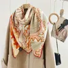 Scarves Horse Double-sided Scarf Luxury Large Shawls AB Wool Hems Hand Rolled Edge Foulard Designer Big Cape 135cm