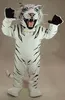 Halloween High quality WHITE TIGER Mascot Costume Cartoon Fancy Dress fast shipping Adult Size