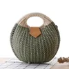 Evening Bag s Natural Rattan Handwoven Round Shell Handväska Topphandtag Bag Summer Fashion Bohemia Female Tote Clutch Beach 230729