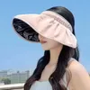 Wide Brim Hats Hat Female Korean Version Sunshade Sun Block Face Shell Fisherman UV Protection All Empty Top Ladies Tide