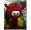 Haute qualité Légumes Tomate Mascotte Costumes Halloween Fancy Party Dress Personnage De Dessin Animé Carnaval De Noël Pâques Publicité Fête D'anniversaire Costume Outfit