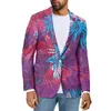 Abiti da uomo Tribale polinesiano Totem delle Fiji Tatuaggio Fiji Stampe Stile Moda Casual Uomo Abito con scollo a V Cappotto Sottile Elegante Abbigliamento da ufficio Formale