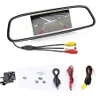 4 3 Car Rearview Mirror Monitor Auto Parking System LED Night Vision Backup Reverse Camera CCD Car Rear View Camera250G