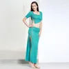 Bühne Tragen Sexy Bauchtanz Kostüme Set Bollywood Kostüm Kleid Frauen Tanzen Kleidung Praxis