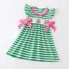 Robes pour filles Girlymax Day Brother Stripe Clover Baby Girls Dress Boys Pants Set Ruffles Romper Smocked Vêtements pour enfants 230728