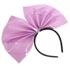 Bandanas Apparel Akcesoria Kobiety Women Women Headbands Fashion Purple Big Bow Headpiece