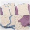 Męskie swetry Koreańska moda Fake dwuczęściowy splicowany dzianin płaszcz wiosna i jesienna para harajuku para kolorów swobodne top wierzchołki wierzche 230728
