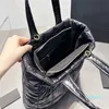 shopping bag Large designer bags quilted tote bags Attaches Women handbag Fashion black totes Shoulders Purse Black