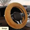 Couvre volant bâche de voiture universelle hiver peluche laine douce élastique protéger intérieur accessoires219K