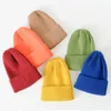 Bérets hiver laine Beanie pour femmes hommes garçons filles couleur bonbon chaud tricoté chapeau Crochet Skullies automne unisexe élastique bonnets casquettes