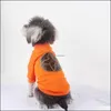 Dog Apparel Fashion Autumn Warm Black Dirty-Resistant Simple Pet Jacket Letter Decoration High Quality Drop Delivery Home Garden Suppl Dhams