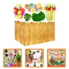 Disposable Table Covers Small Umbrella Luau Party Supplies Tropical Decorations Hawaiian Flowers Grass Skirt