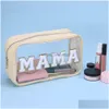 Bolsas Cosméticas Estojos Letras Transparente Maquiagem Moda Estojo de Beleza Estojo Impermeável Grande Maquiagem Kit de Higiene Pessoal para Viagem Drop Delivery Dholc